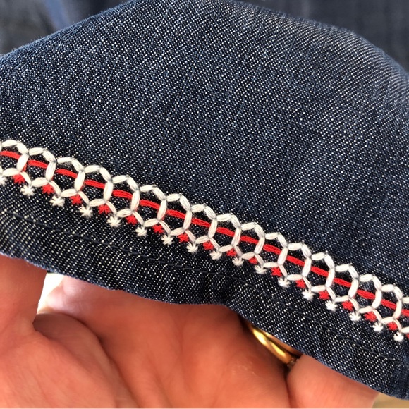 J. Jill Denim Embroidered Sleeveless Top Sz S -EUC - Picture 8 of 9